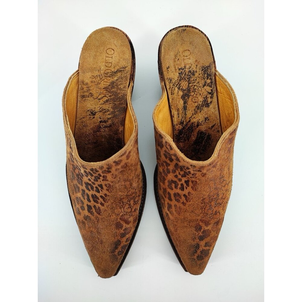 Old Gringo Women’s Leopardito Mules Slide Brown Leather Size 7.5B US - Picture 4 of 9
